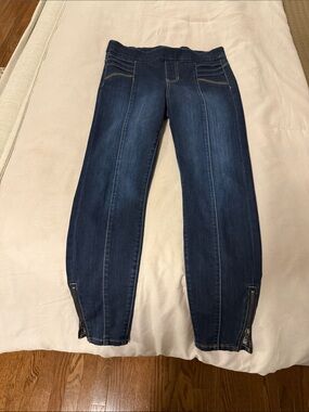 Liverpool Jeans Company Dark Blue Stretch Jeggings with Ankle Zippers